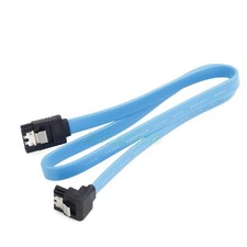 100pcs 1.6ft SATA III 6Gbps Serial HDD Hard Drive Date Flat Extension Cable BLUE