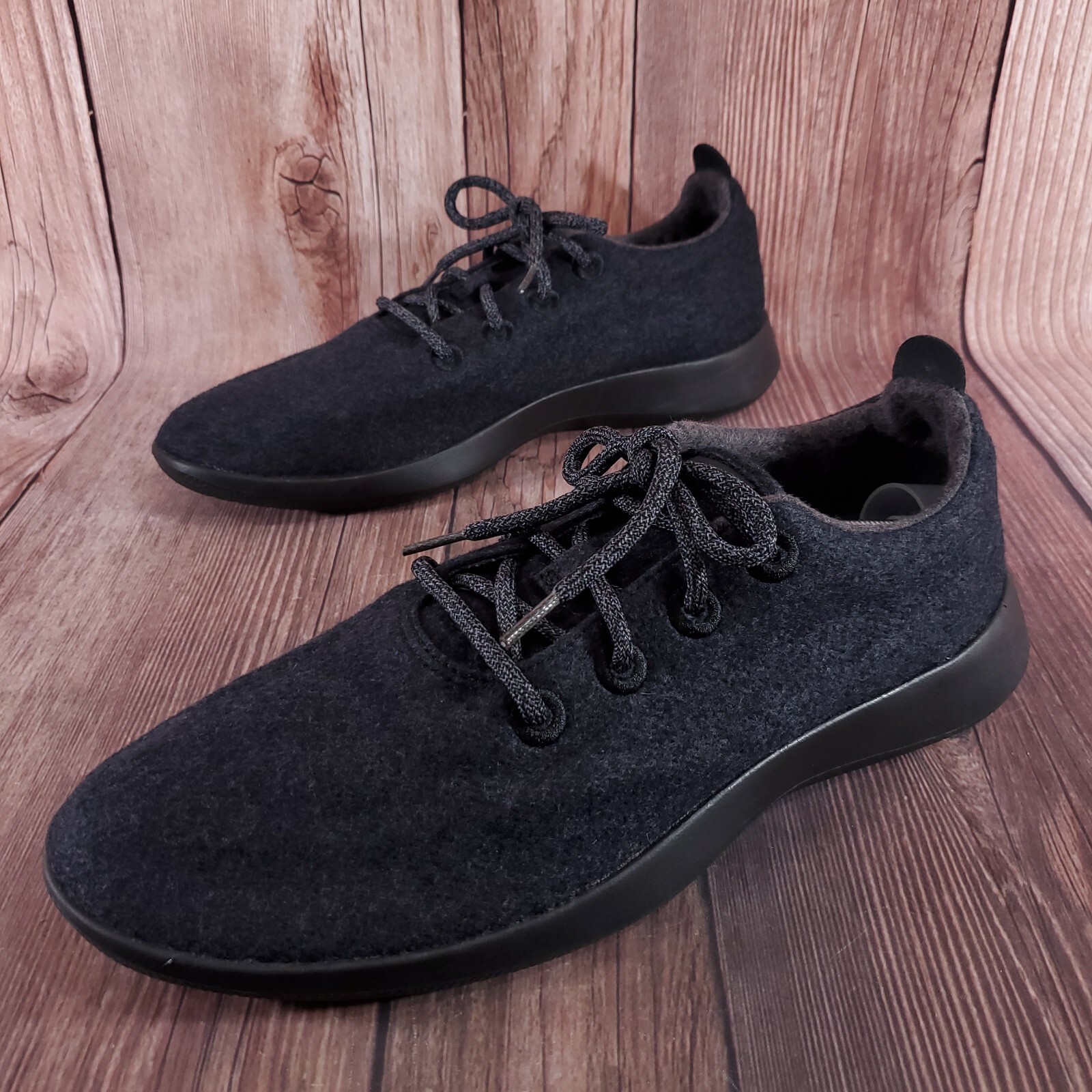 SAOLA Sneakers Allbirds WR Wool Runners Uomo Taglia 13 Nero Grigio Corsa Atletica