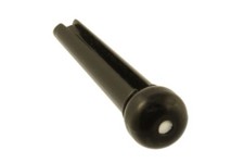 NEW - Black Plastic Guitar Bridge Pins, White Dot - 50 Pieces