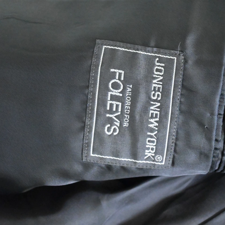 Jones New York 46R 36x30 Marrón Lana Seda Piel de Tiburón Hombres Chaqueta Pantalones Traje Foto 4 de 4