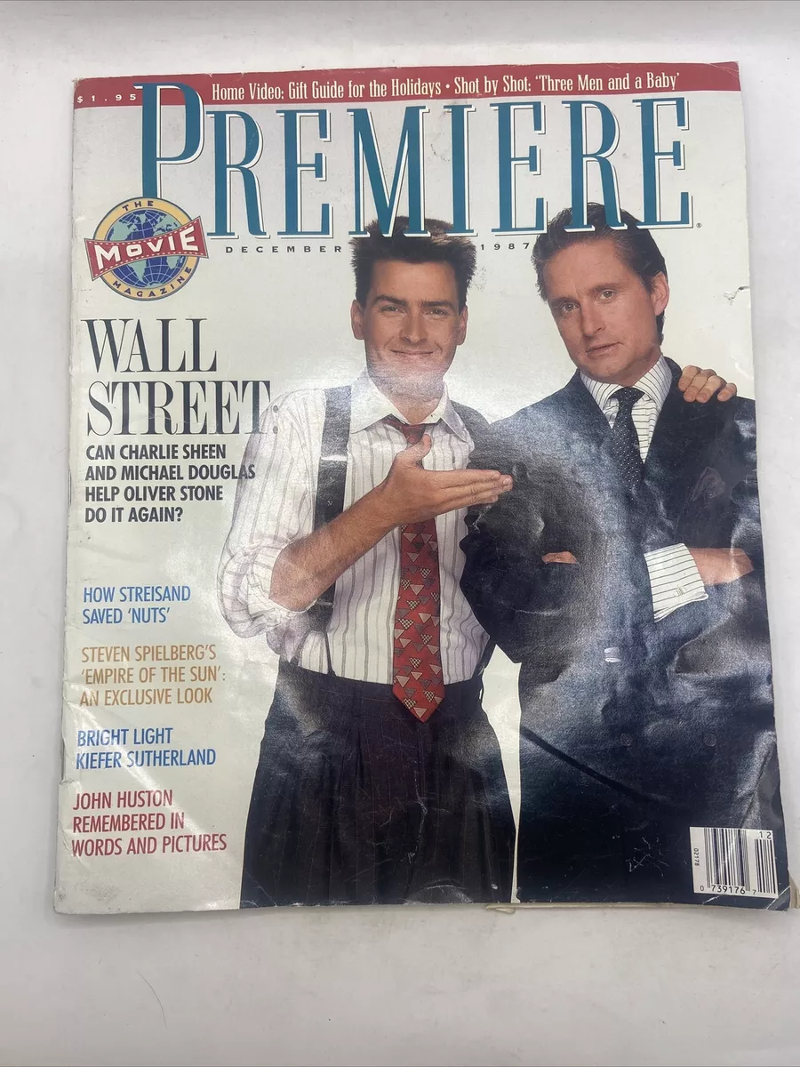 Vintage Premier Film Magazine 1987, Feat. Wall St Charlie Sheen, Michael  Douglas