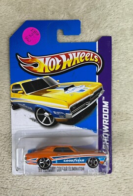   Hot Wheels '69 Mercury Cougar Eliminator HW Showroom ORANGE Goodyear HW12 