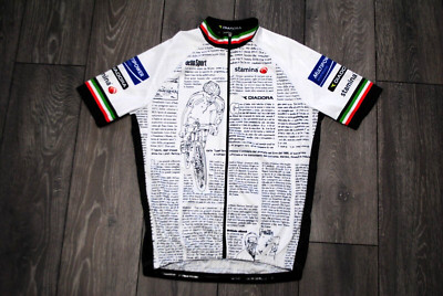 1948 LA GAZETTA DELLO SPORT GIRO D'ITALIA CYCLING SHIRT BY DIADORA JERSEY SIZE M