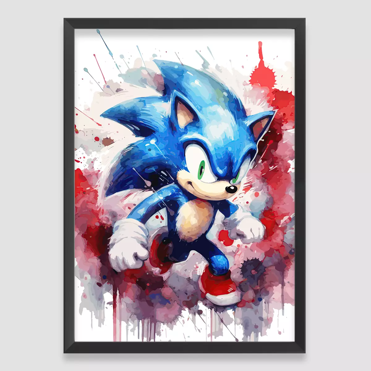 Shadow the Hedgehog Fan Art Print Anime Print Sonic Art 