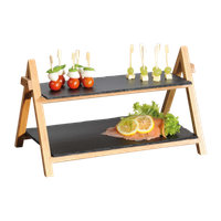 Serviertablett, 2 Ebenen, Schiefer, Kesper