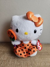 Ty Sanrio Hello Kitty Plush Halloween 6 Inch 2013 Pumpkin Stuffed Animal Toy