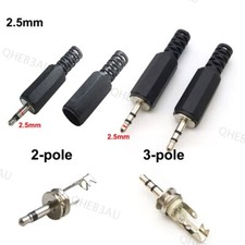 2.5mm 2 3 pole Audio Mono Stereo Male jack Plug connector for Headset Phone 10H