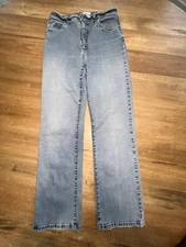 French Dressing FDJ Peggy Bootcut Womens Sz 12 High Rise Jeans Distressed Fade