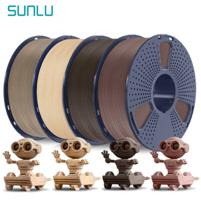 SUNLU Optimized Wood PLA 3D Drucker Filament Holz 15% Faserzusatz 1,75mm 330M