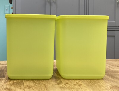 Tupperware Basic Brights Square 1.8L/7.61 cups containers-Set of 2-NEW-SHIP INCL