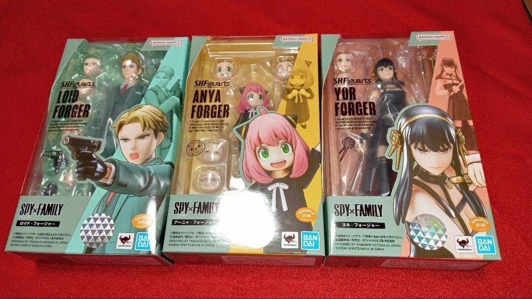 Bandai S.H.Figuarts Spy x Family Anya Lloyd Yor Forger set Action Figure New
