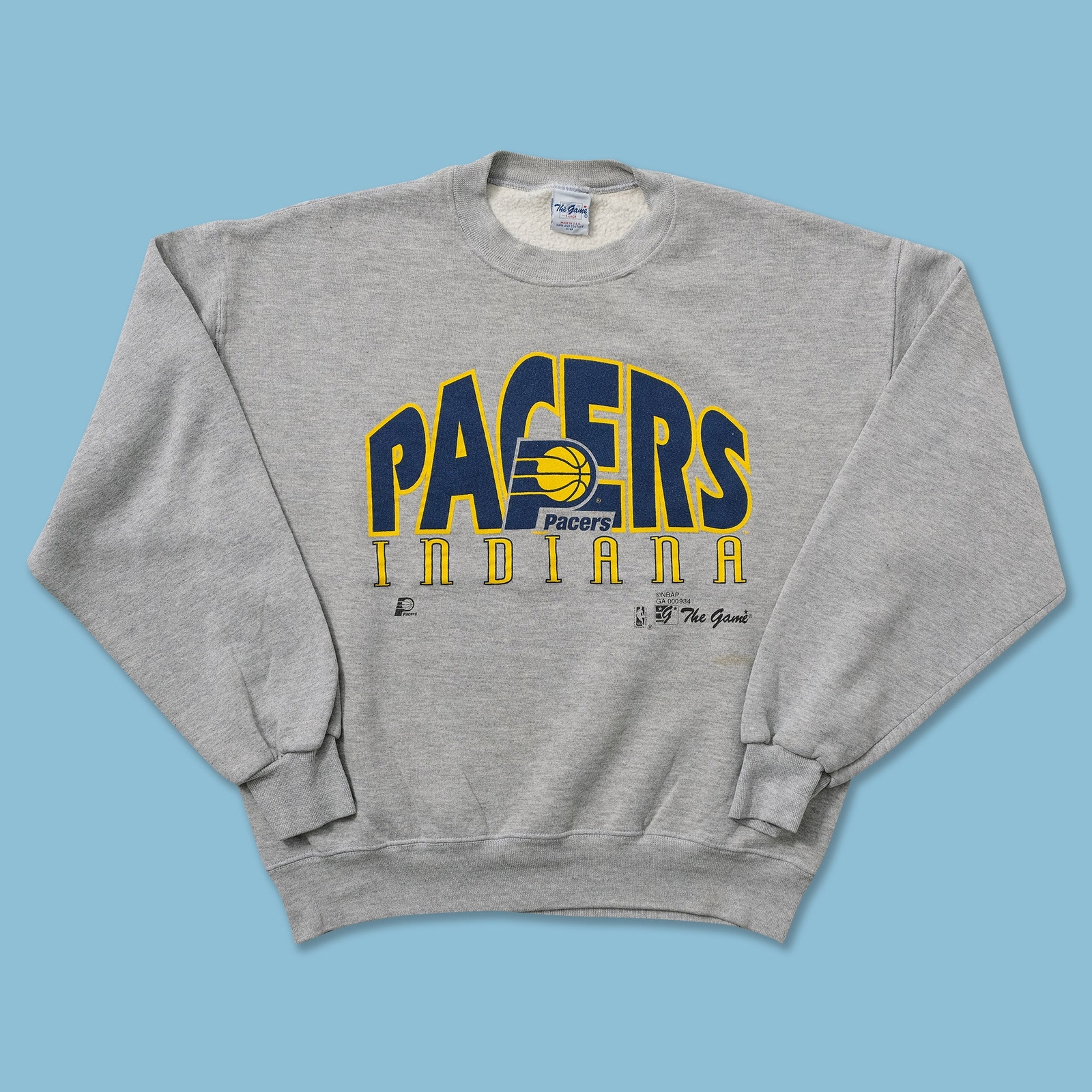 Indiana Pacers Sweater NBA crewneck sweatshirt, reprinted sport gray QT123