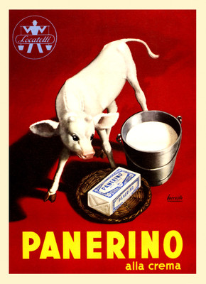 Panerino Milk Cream Butter Italy Food Calf Poster Repro FREE SH in USA