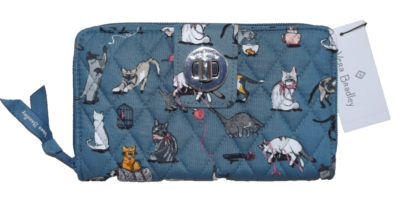 VERA BRADLEY Turnlock & Zip Wallet Cat's Meow- Siamese Calico