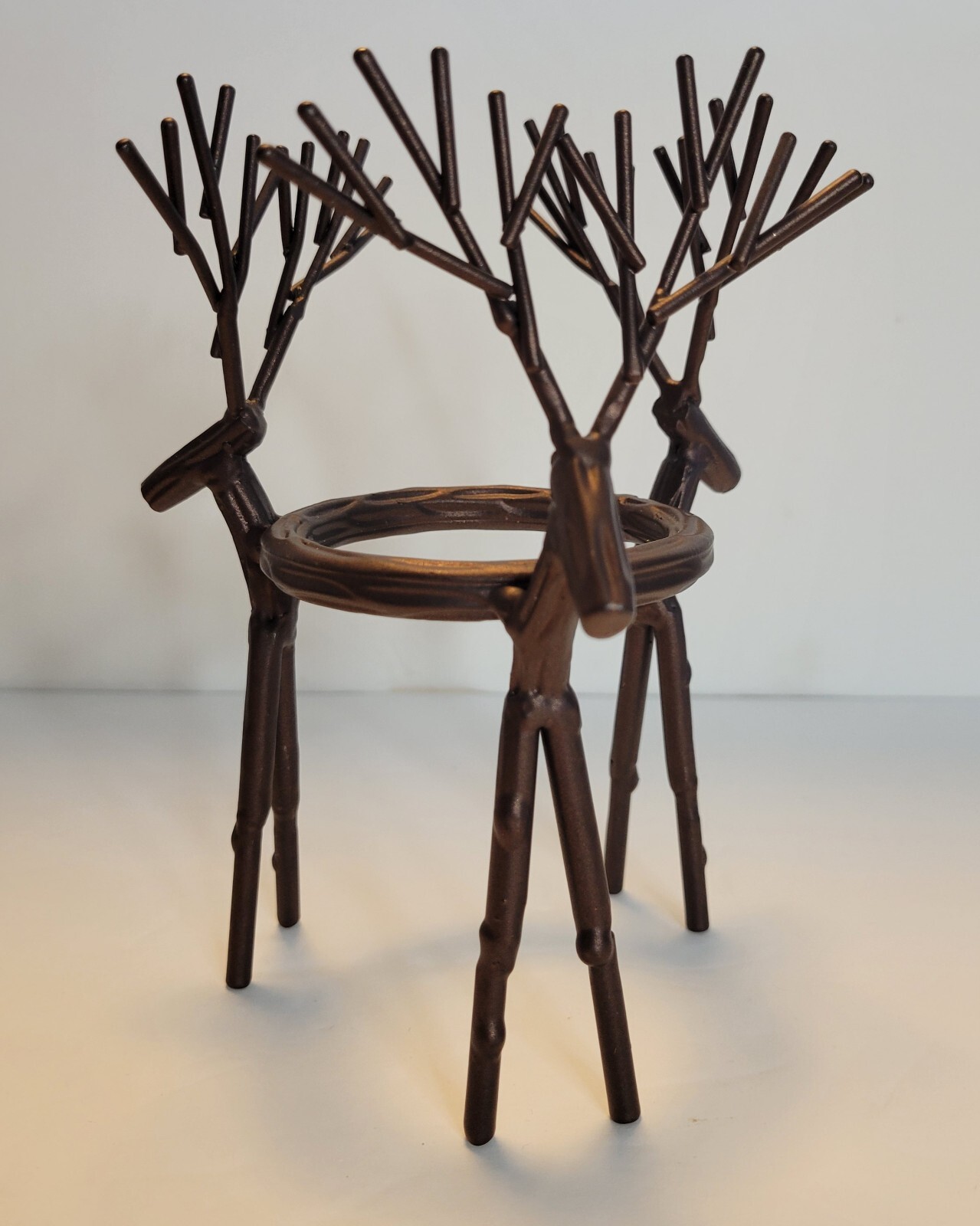 Yankee Candle Reindeer Buck Deer Metal Votive Candle Holder Rustic