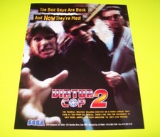 VIRTUA COP 2 Original 1995 NOS Video Arcade Game Flyer Shootout Vintage Retro image