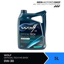 Wolf OfficialTech 0W-30 MS-BHDI PSA B71 FIAT 9.55535-DS1 Motoröl 5 Liter