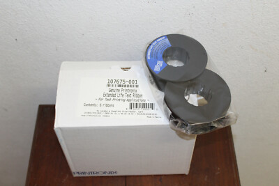 Karton mit 3 Farbbänder / Farbrolle Printronix Art-Nr. 107675-001 eingescheißt