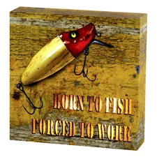 River's Edge Products LED Box 6in x 6in - Born to Fish Forced to Work
