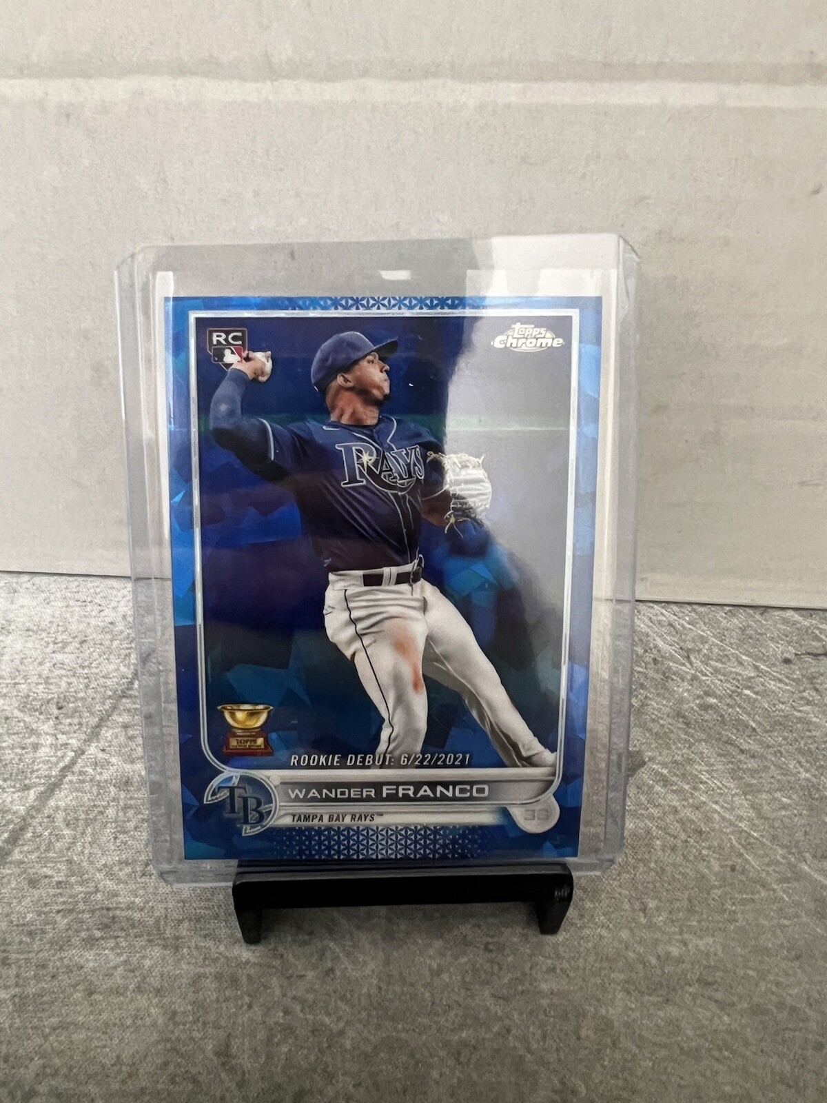 Wander Franco 2022 Topps Chrome Update Sapphire US42 Debut Refractor SP RC Rays