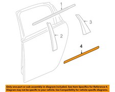 Gm Oem 06-14 Impala Limited Rear Door Exterior Trim-body Side Mldg 19120768