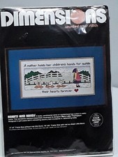 Dimensions 3569 Hearts And Hands Counted Cross Stitch 12 x 6 vintage 1984 NIP