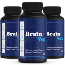 (3 Pack) BrainVex Nootropic All Natural Brain Supplement Brain Vex