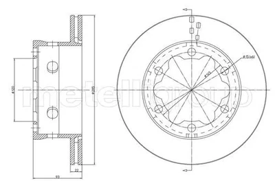 2x Disque de frein ventilé 23-0645 METELLI pour MERCEDES-BENZ VW - Photo 1/4