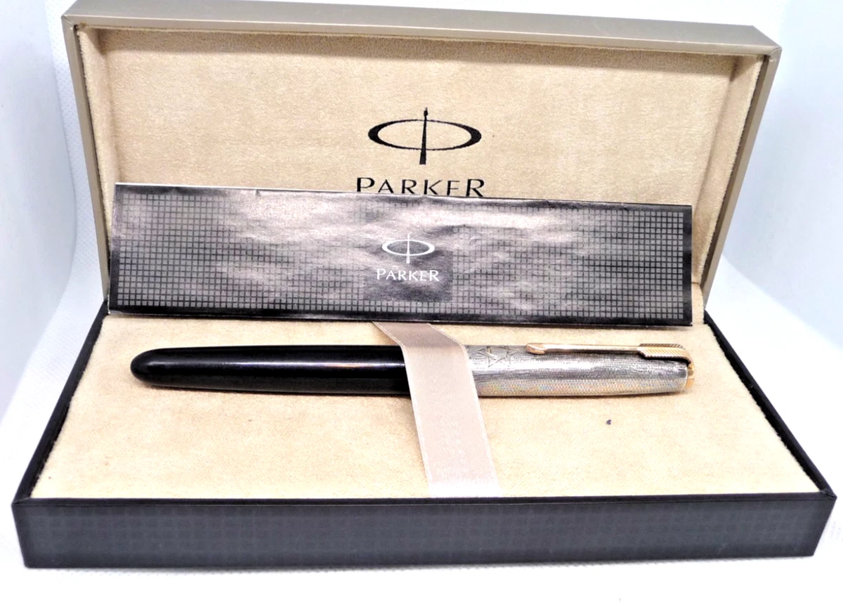 #102 オーバーホール済み 万年筆 PARKER Silver 14k Parker Gold, 14K Nib Sterling Silver Collectible Fountain Pens for