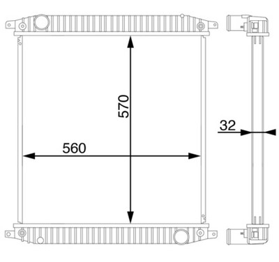 MAHLE CR 703 000S Kühler, Motorkühlung für IVECO