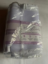 Breathable 4 Piece Mesh Cot Bed Liner Bumper Alternative for Baby Sleep Safety