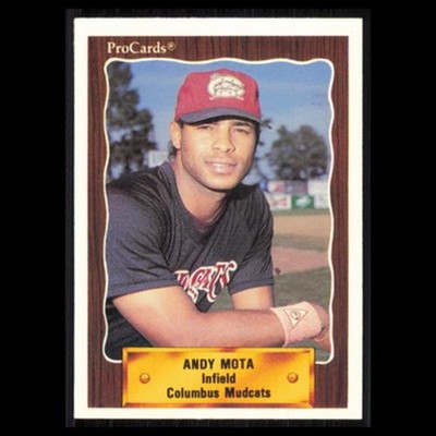 Andy Mota #1354 1990 ProCards Columbus Mudcats Baseball Card MLB NM