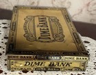 Vtg Rare Dime Bank Gold Cigar Box Metal Tin Litho Detroit Michigan Excellent! — photo 7