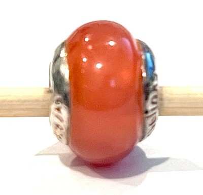 Lovelinks 11821035-85 Coral Murano Glass 925 SterlingSilver Core Bracelet Charm