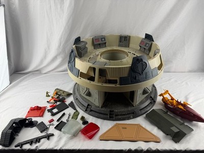 Vintage 1986 GI Joe Cobra Terror Drome Command Center Firebat Hasbro Parts Lot