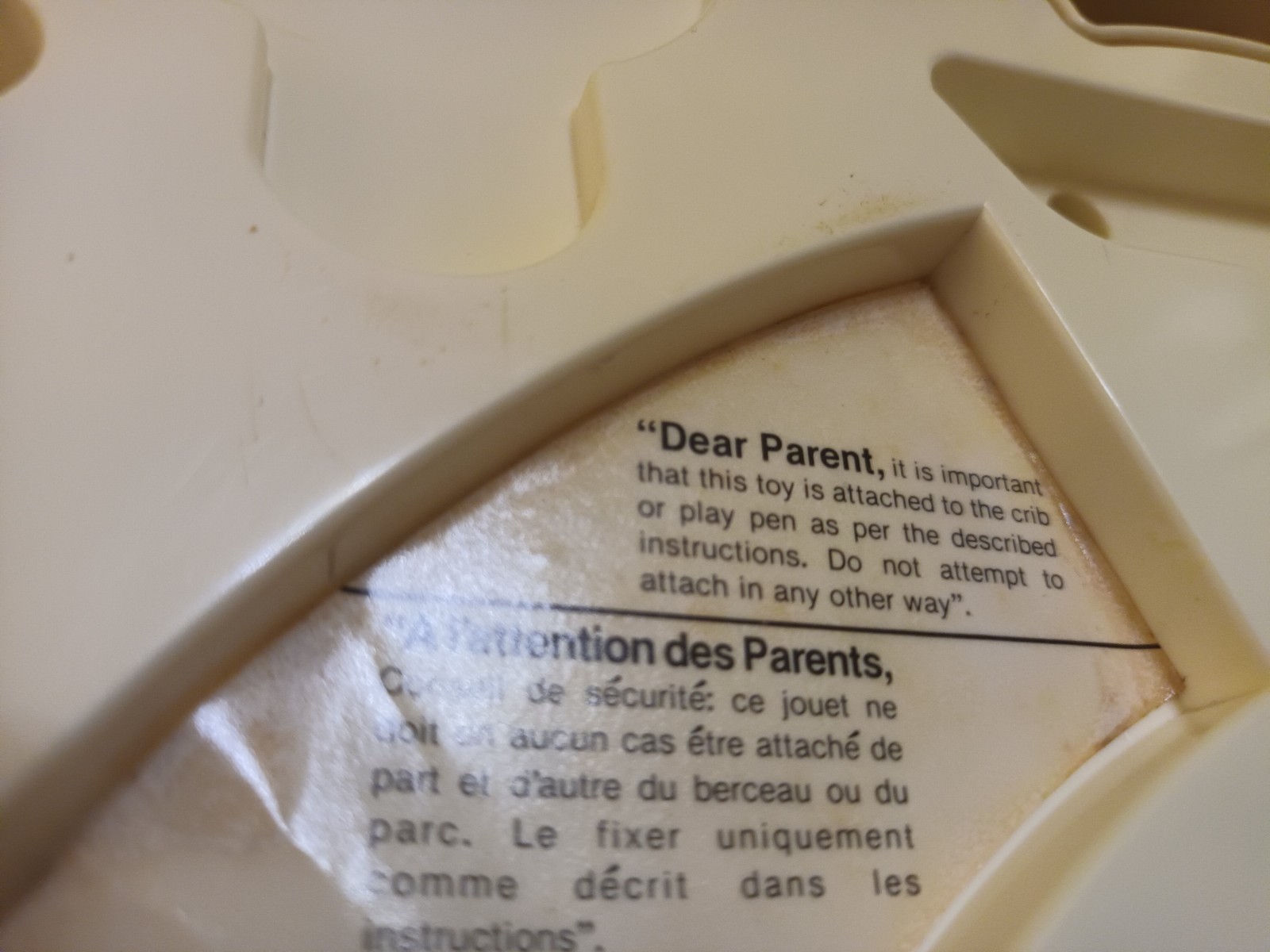 Vintage Mattel Walt Disney MICKEY MOUSE Baby Crib Activity Center 1970's