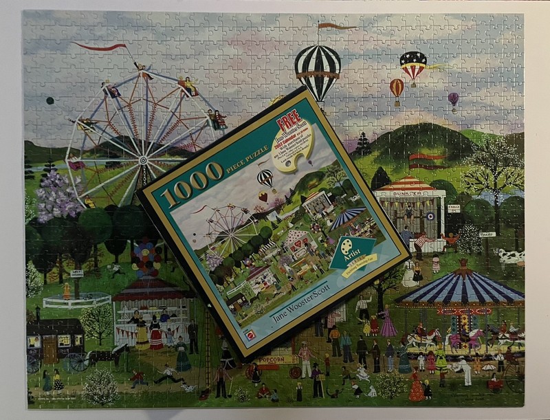 Mattel 1000 piece jigsaw, FITCHBURG TOWNSHIP FAIR - Complete!
