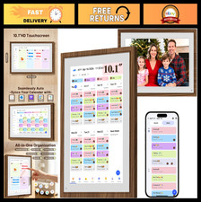 10.1" Touchscreen Digital Calendar  Chore Chart - HD Planner, To-Do List, Pictu