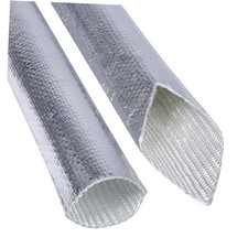 Automotive Aluminum Heat Shield Sleeve Wrap Wire Up to 485  F, Cable 1"-3.2ft