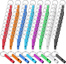 Emergency Whistles with Keychains Aluminum Extra Loud Survival Safety Waterproof