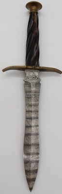 Salamander Armory Jim Hrisoulas Solar Storm Leaf Blades Dagger with Black Grip