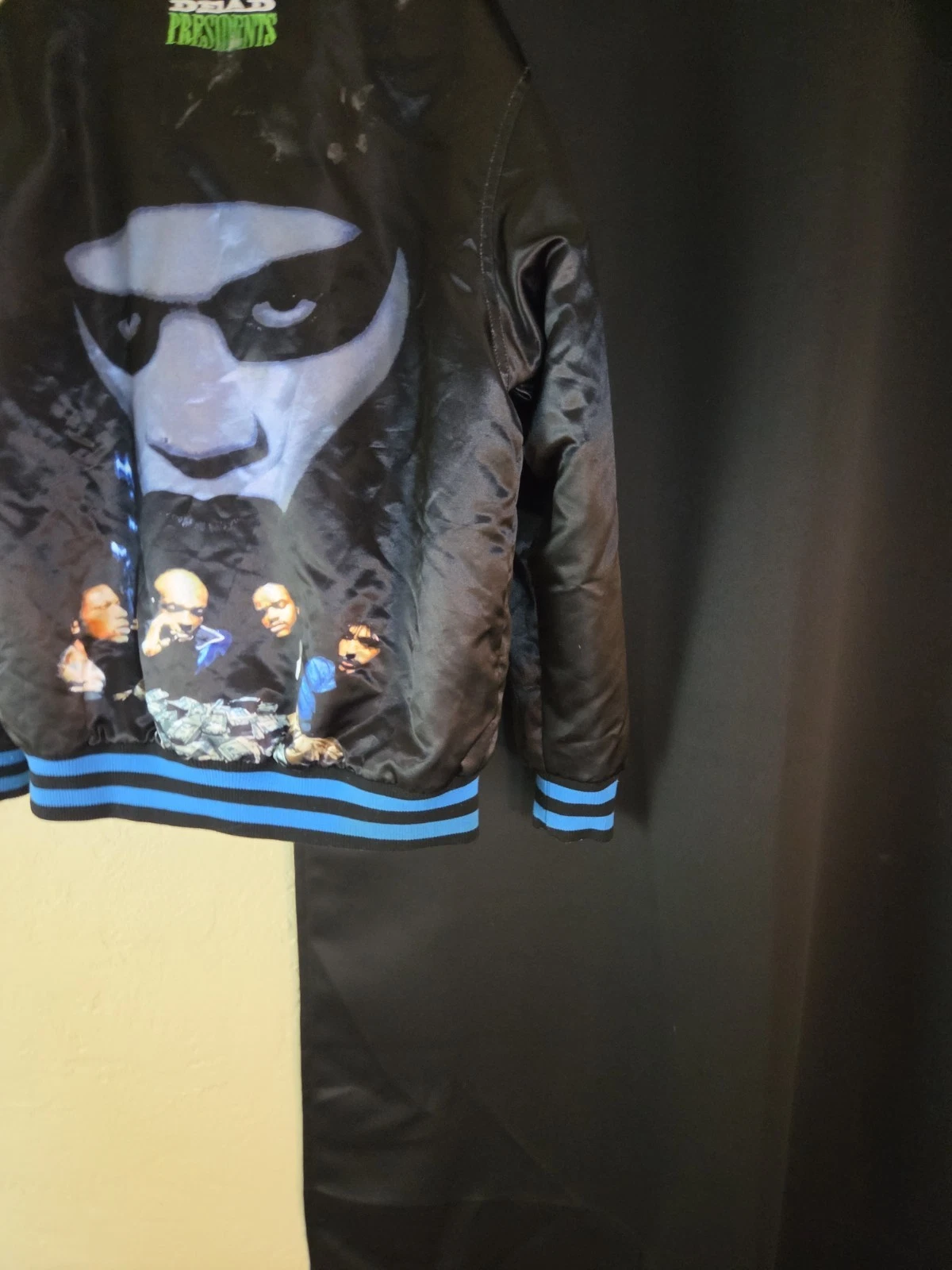 Mens Headgear Classics Dead Presidents 1995 Button Bomber Satin Jacket Size XL - product detail image 20