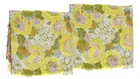 Vtg MOD 1960s Floral Upholstery Fabric Yellow Green Pink White Orange 54" 13Y