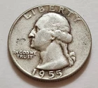 1955 Washington Quarter 25c 90% Silver (X97)