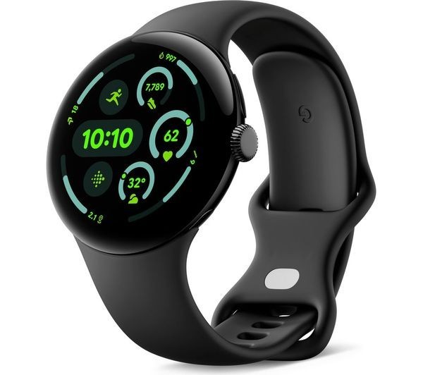 Google Pixel Watch 3 WiFi 45mm Black Smartwatch GPS AMOLED Wear OS 5