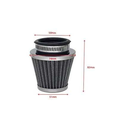 Motorcycle Air Filter Pod Cleaner 58mm Universal For Dirt Pit Bike GY6 ATV
