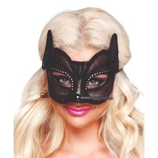 LOUP DENTELLE CHATTE NOIR LUXE FEMME