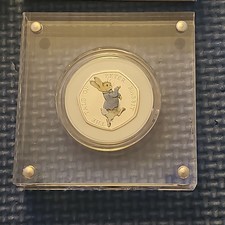 2017 Peter Rabbit 50p Silver Proof Coloured Coin Royal Mint COA Beatrix Potter