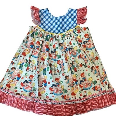 Daffodil Field Designs Sz 6 Melsa Dress Michael Miller Candy Shop Handmade