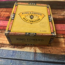 vintage King Edward The Seventh Imperial Mild Tobaccos cigar box. 